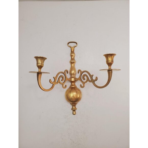 vintage Brass Wall Sconce Candle holder brass wall sconces candle sconces - Picture 2 of 10